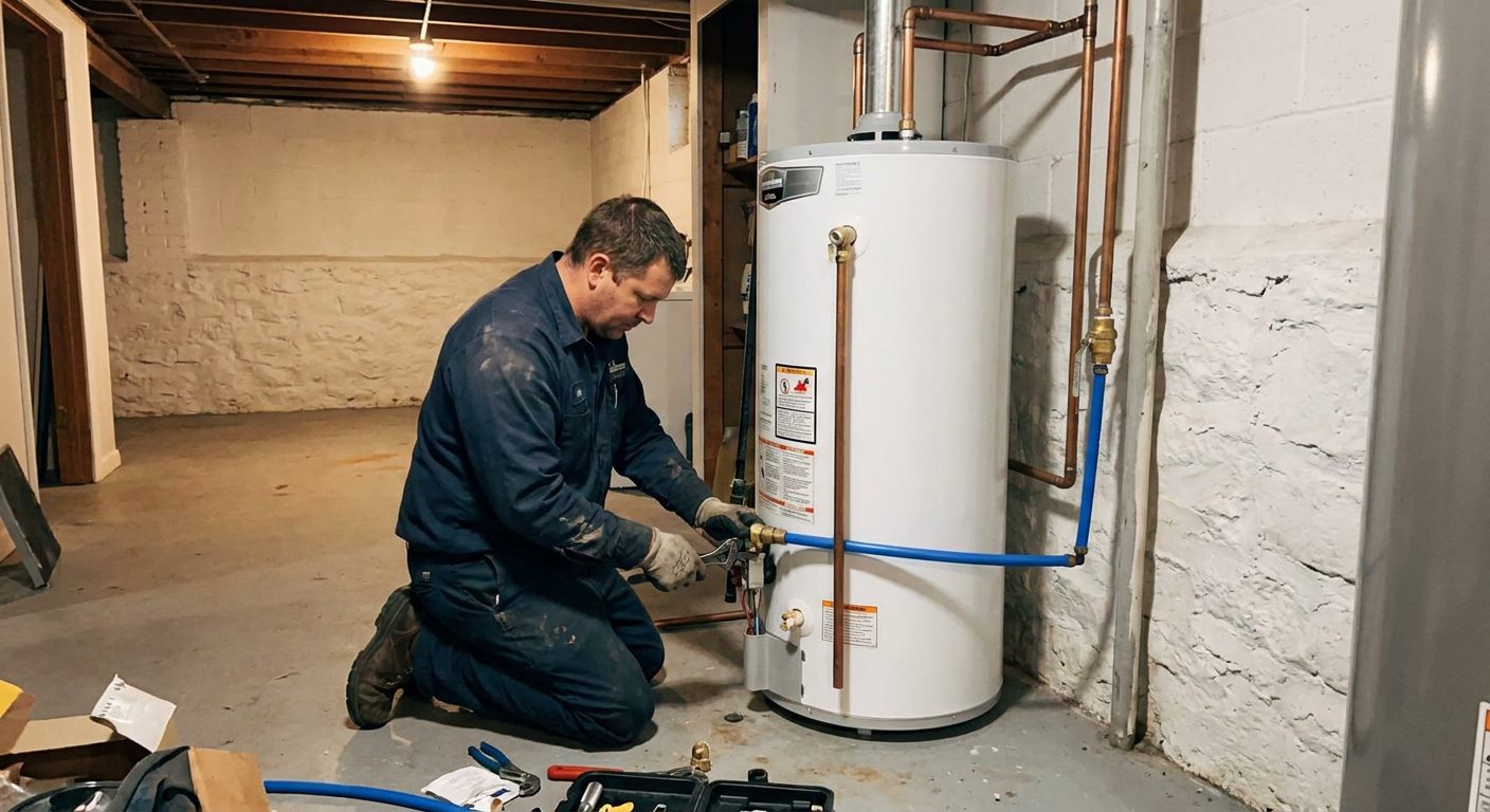 Installation de chauffe-eau résidentiel